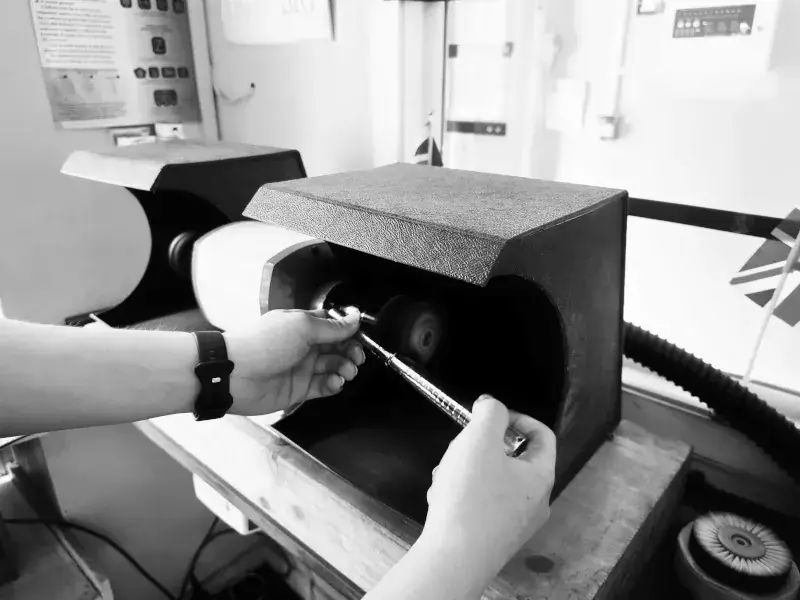 Polishing motor in the Jewellery Quarter workshop
